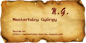 Mesterházy György névjegykártya
