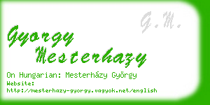 gyorgy mesterhazy business card